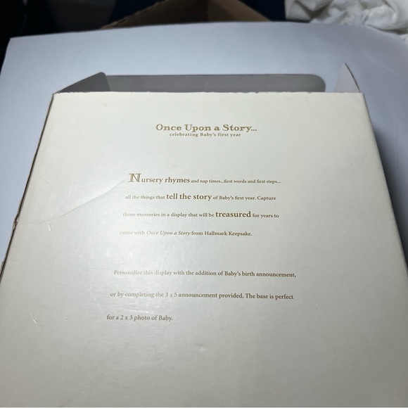 New Hallmarkk Baby Girl Keepsake Photo Cube Pewter Rabbit - Picture 5 of 8